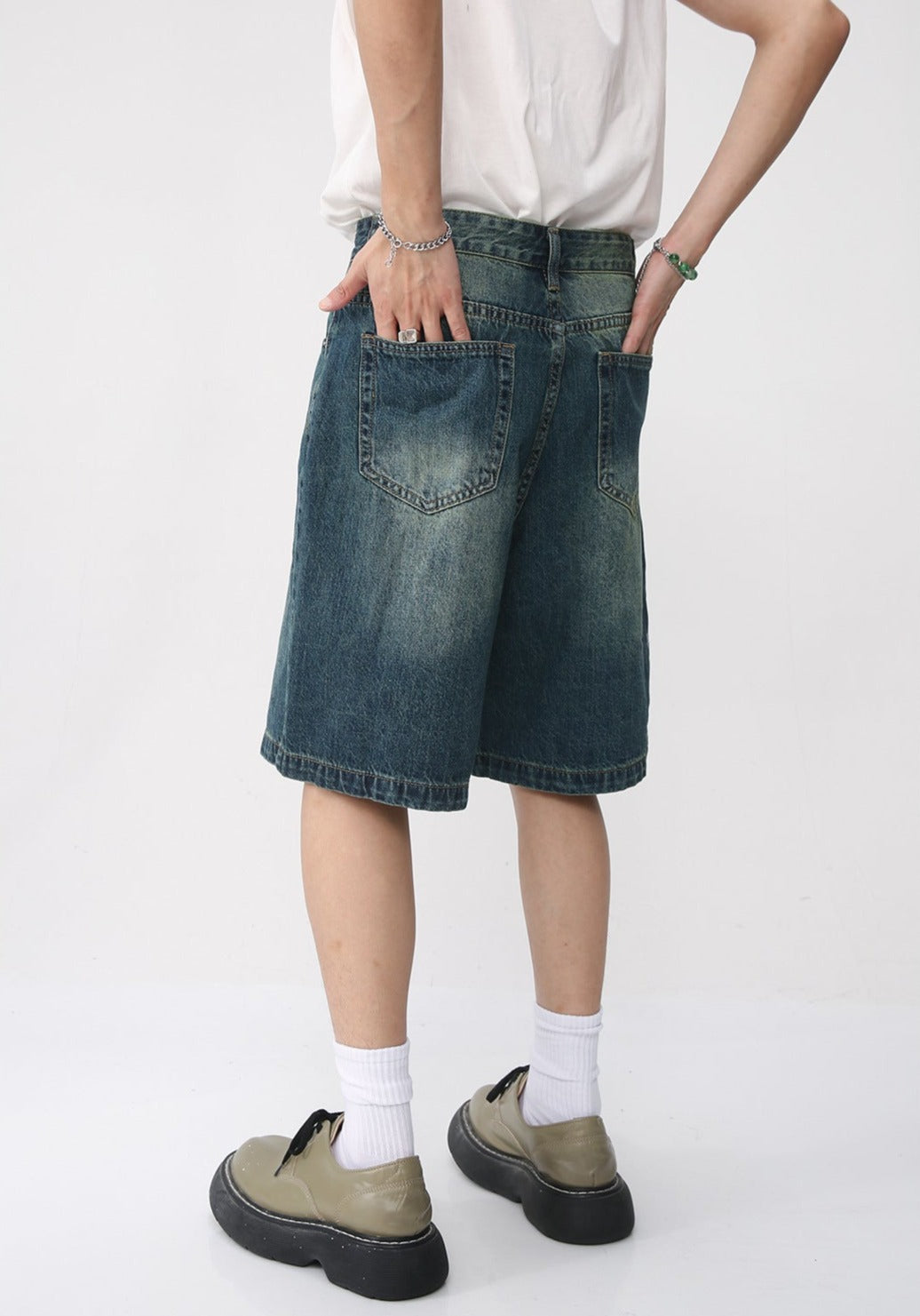 NB Washed Stripe Jorts