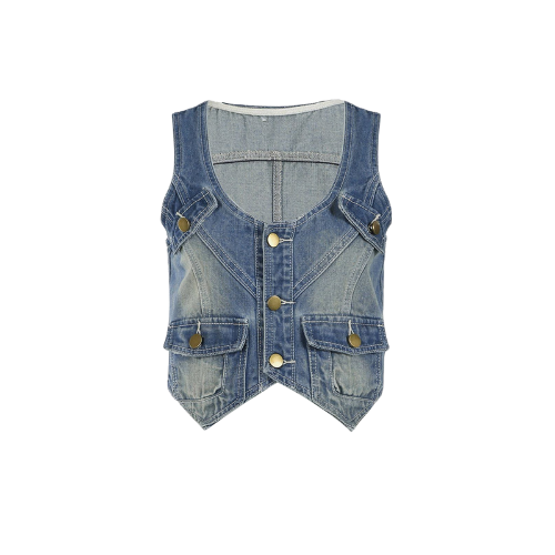 NB Washed V-Neck Vest