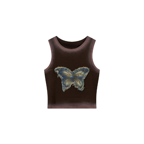 NB Fringe Denim Butterfly Top