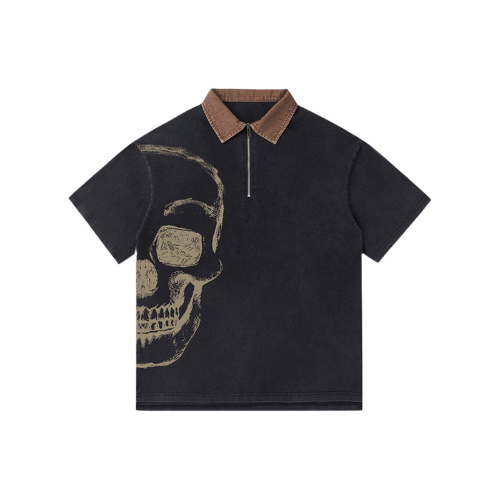 NB Skull Print Polo Shirt