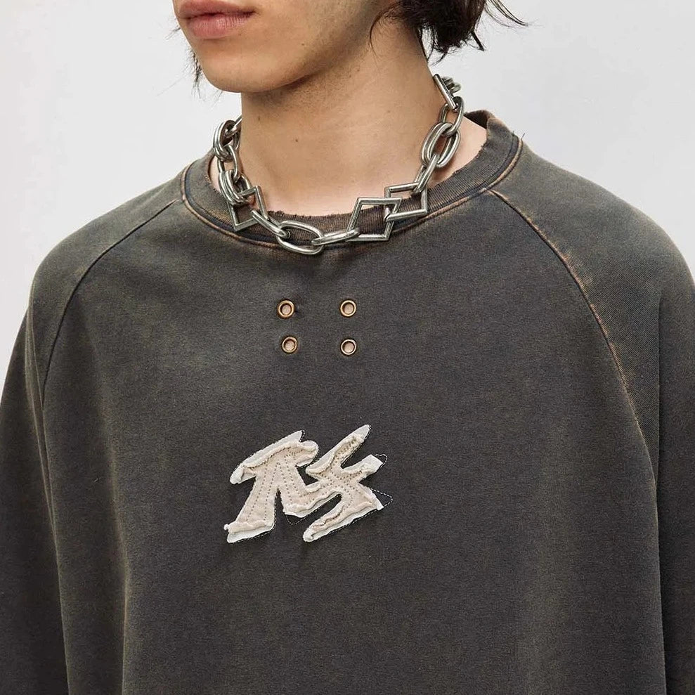 NB Distressed Oversize Cotton T-Shirt