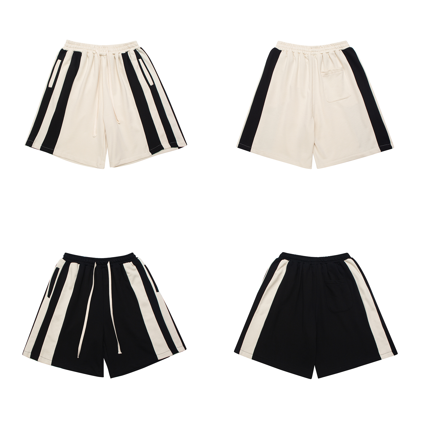 NB Stripe Drawstring Sweat Shorts