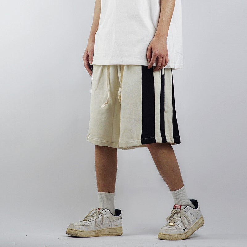 NB Stripe Drawstring Sweat Shorts