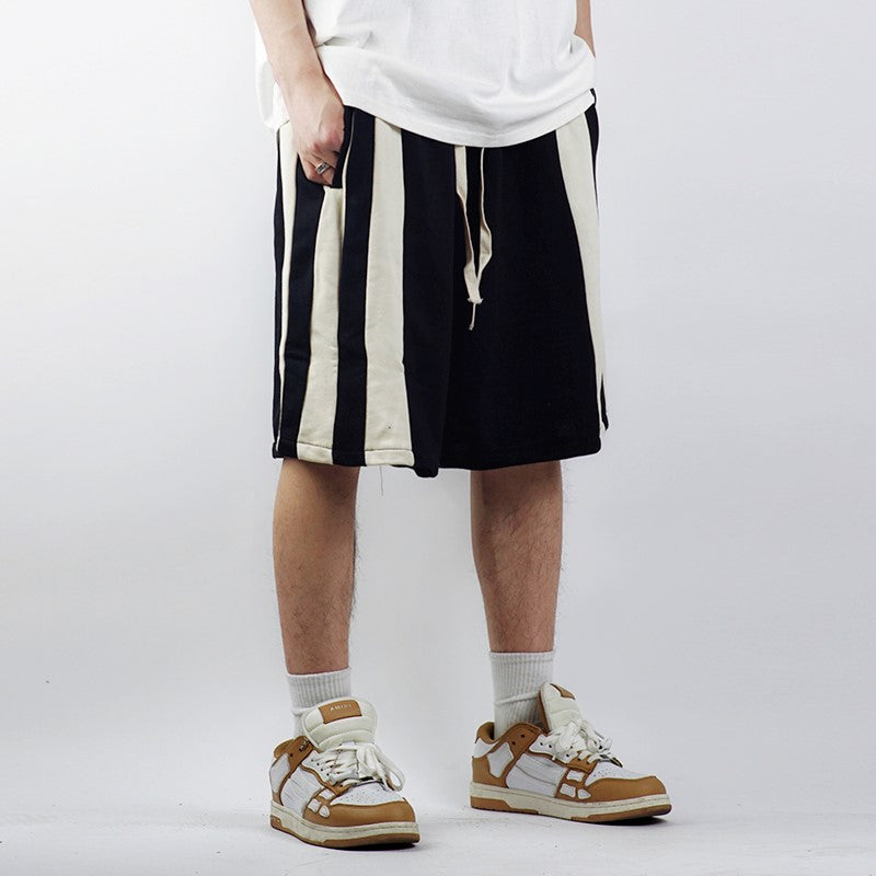 NB Stripe Drawstring Sweat Shorts